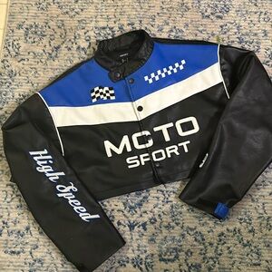 Moto Sport Cropped Jacket (small)
